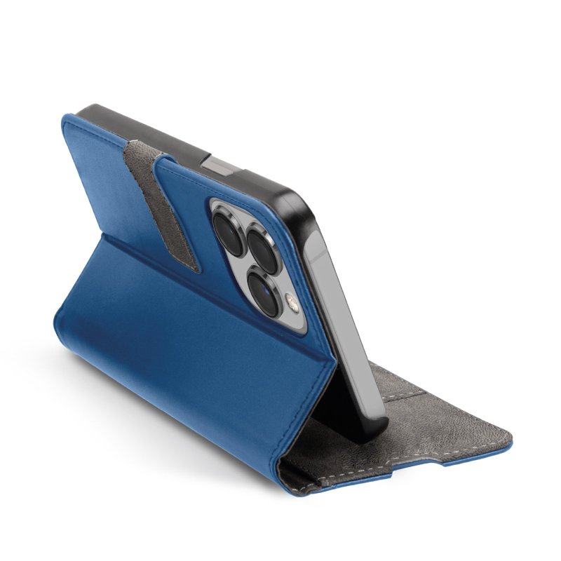 Wallet Stand Blue für iPhone 14 Pro