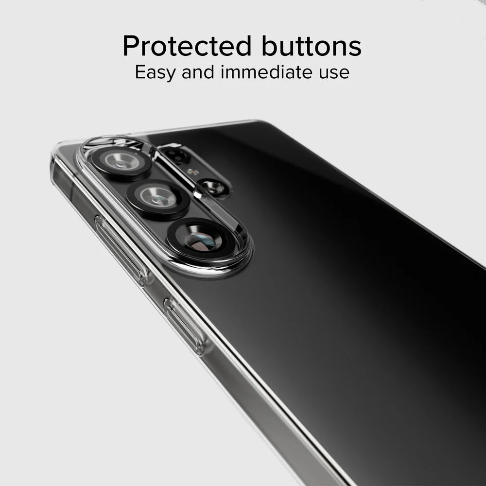 Samsung Galaxy S25 Ultra Schutzhuelle mit geschuetzten Seitentasten