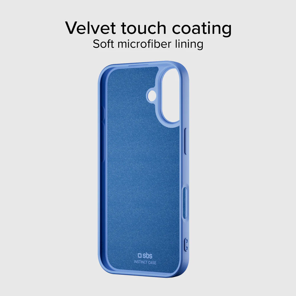 Mikrofaser-Innenseite der Instinct Mag Hülle Blau für iPhone 17