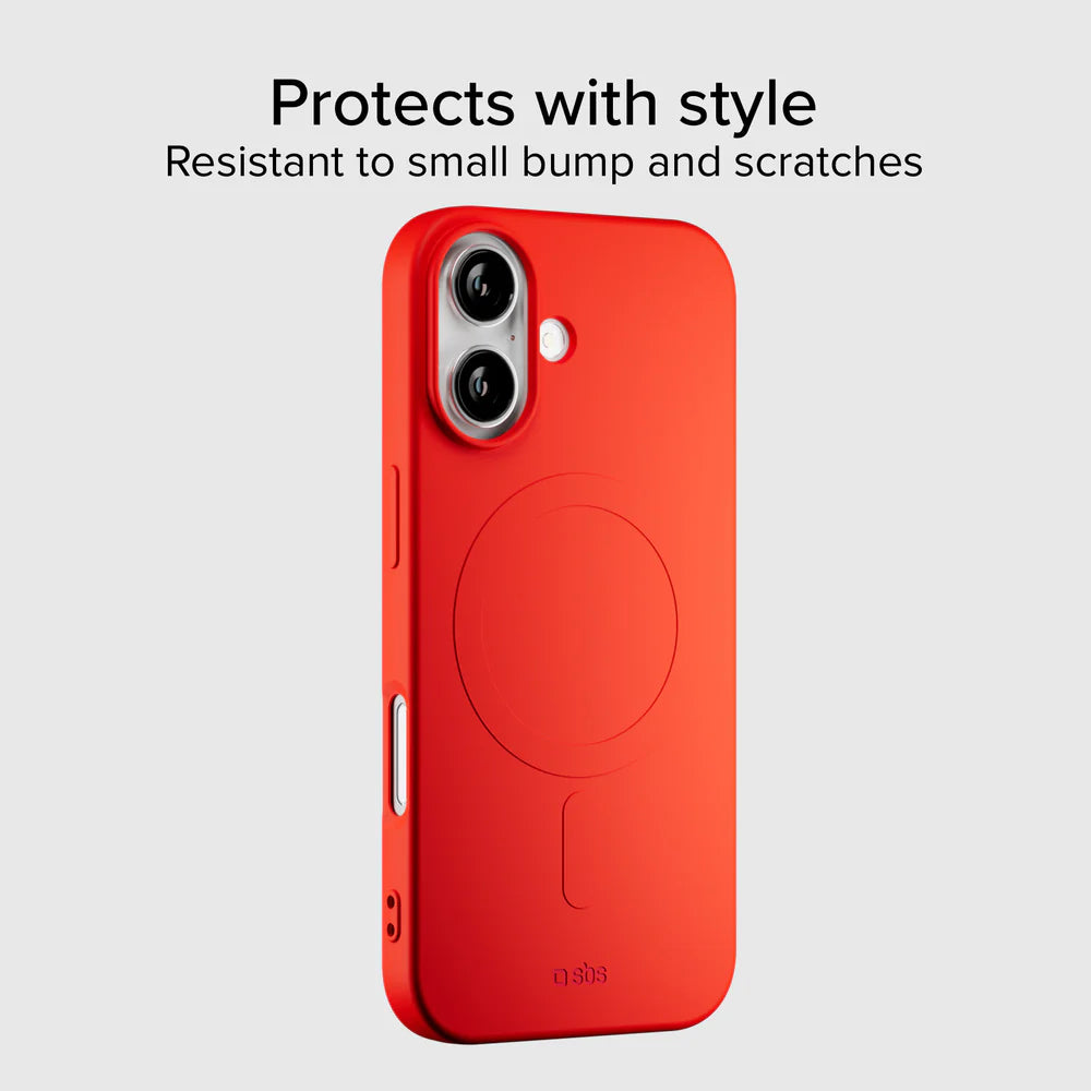 Rotes iPhone 17 Case mit integriertem MagSafe Magnetring