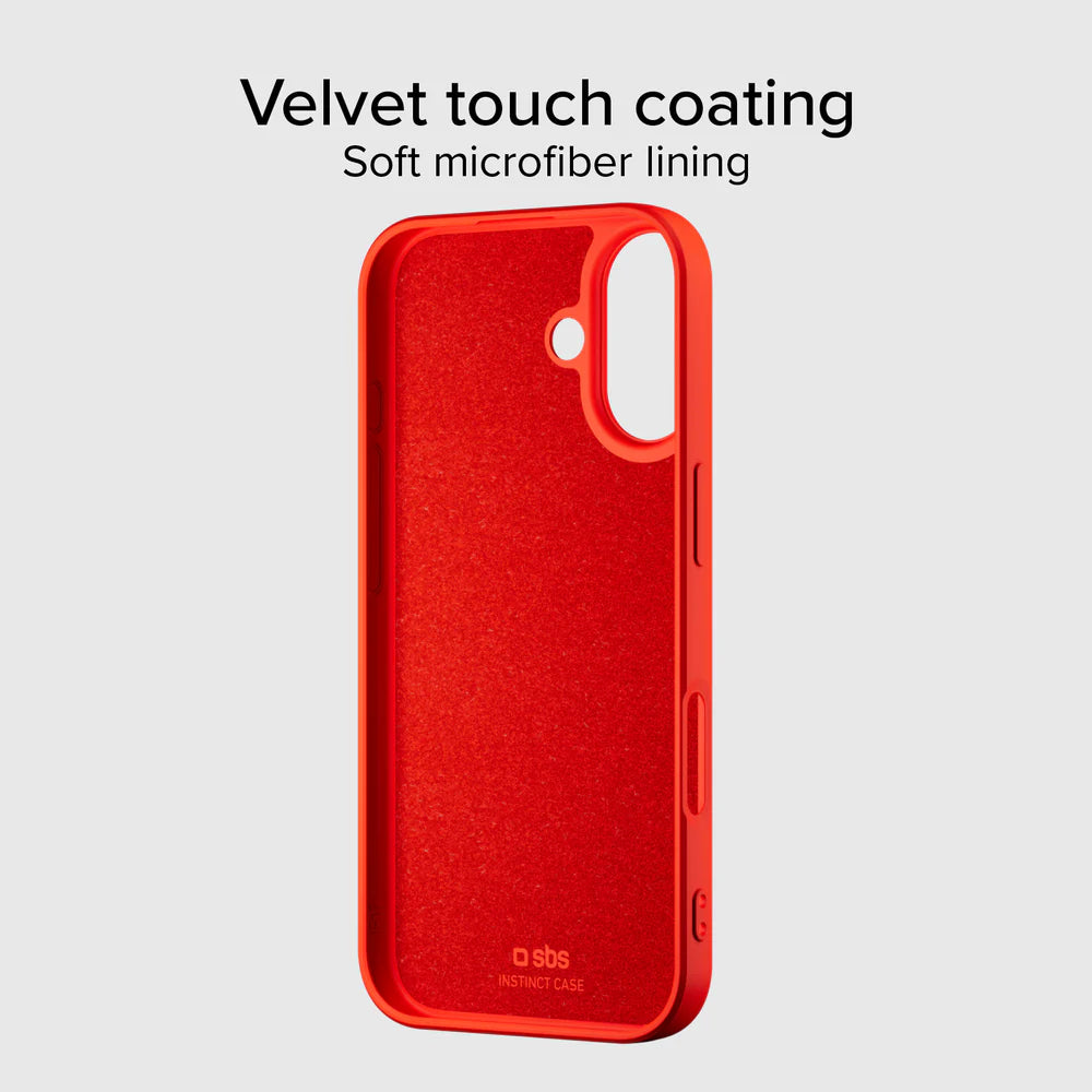 Mikrofaser-Innenseite der Instinct Mag Hülle Rot für iPhone 17